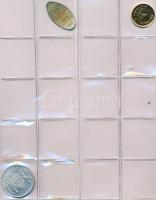 160db-os vegyes főleg külföldi fémpénz gyűjtemény érmetartó albumba rendezve, jobb darabokkal T:vegy...