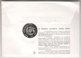 1996. "Puskás Ferenc" Ag 12,1g bélyeges borítékon T:PP Csak 3000db! R!