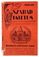 1926 Bp., Szabad Egyetem Népszerű Természettudományi Folyóirat III. évfolyamának 7-8. száma, állatkerti jubileumi szám fotókkal illusztrálva