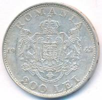 Románia 1942. 200L Ag T:2,2-
Romania 1942. 200 Lei Ag C:XF,VF