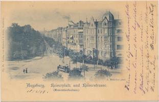 1899 Augsburg, Kaiserplatz und Kaiserstrasse / tram