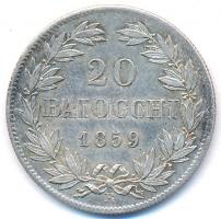 Olasz Államok / Pápai Állam 1859R 20B Ag "IX. Pius" T:2,2-
Italian States / Papal State 18...