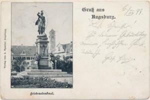 1899 Augsburg, Friedensdenkmal / statue (EK)