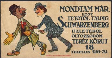 1910. Dekoratív színes litho. számolócédula / Dekor. Zahlzettel color. Litho