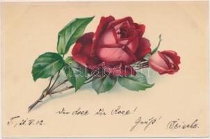 Rose, litho