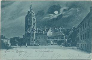 1898 Regensburg, St. Emeranskirche, night (EK)