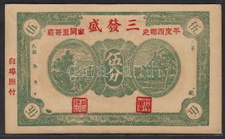 Kína/Magánkiadású bankjegy (bank és tartomány) 1920-as évek T:II