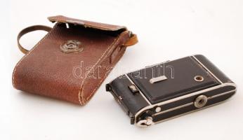 cca 1930 Balda Juwella kihajtható fényképezőgép saját tokjában, jó állapotban