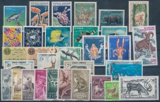 Animals 31 stamps with complete sets, Állat motívum 31 db bélyeg, közte teljes sorok