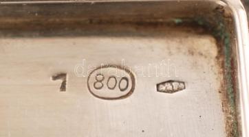 Olasz ezüst (Ag.) szelence, jelzett, a fedél belső felén ezüstlakodalom alkalmából írt emléksorokkal...