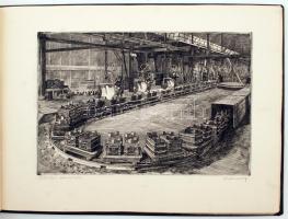 Grafikák a kohó- és gépipar életéből. Képcsarnok Vállalat által készített mappa 25 db rézkarccal: Ro...
