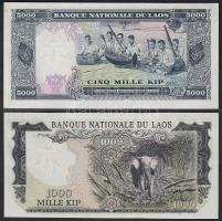 Laosz 1974/75. teljes sor 10K,100K,500K,1000K,5000K 5 klf bankjegy T:I