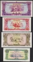 Laosz 1970-es évek (nem dátumozott) Pathet Lao (kommunista gerillák) kiadása teljes sor 1K,10K,20K,5...