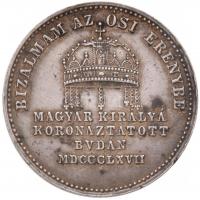 Osztrák-Magyar Monarchia / Bécs 1867A "Ferenc József koronázása Budán" Ag zseton. "I ...