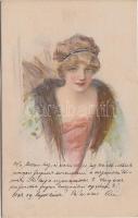 Lady, The Gibson Art Co., artist signed