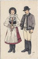 Székely népviselet, Lövétei házaspár / Székely folklore, married couple from Lövéte s: Haáz