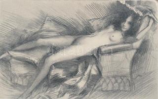 The wakening / Erotic nude art postcard s: Paul E. Destouches