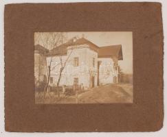 cca 1909-1910 Bercel, Schönaigner-kastély(Bene-Teichmann-kastély), nemesi kúria fotó, feliratozva, paszpartuban, 16x12 cm