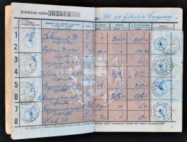 1949 A Magyar Postatakarékpénztár kitöltött csekk betétkönyve