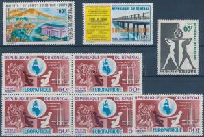 1964/1973 EUROPAFRIQUE, EUROPA nemzetközi bélyegkiállítás 4 klf bélyeg (közte négyestömb) Mi 287, 408, 423, 516