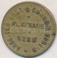 Ausztria ~1900. 20h "Dolgozók Fogyasztói- és Takarékszövetkezete, Fünfhaus bei Wien" bárca...