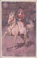 Cirkus Hoheschule / Circus school, horse rider lady, B.K.W.I. 377-2. s: Ludwig Koch (EK)