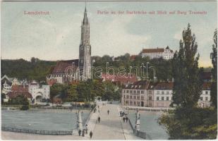 Landshut, Isarbrücke / bridge, Trausnitz Castle (EK)