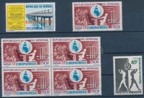1964/1973 EUROPAFRIQUE 3 klf bélyeg (közte négyestömb), 1964/1973 EUROPAFRIQUE 3 diff. stamps