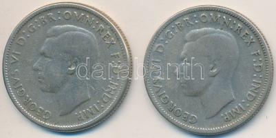 Ausztrália 1946. 1Fl Ag "VI. György" (2x) T:2-,3
Australia 1946. 1 Florin Ag "George ...