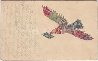 Bird made of stamps (EK)