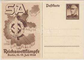 Berlin, SA-Reichswettkämpfe 1938, WWII NS propaganda, artist signed (gluemark)