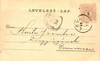 1899 Léva, kórház, hitelintézet; kiadja Nyitrai és társa könyvkereskedés litho (EK)