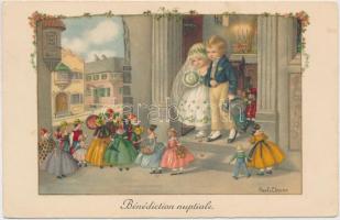 Benediction nuptiale / Marriage, Children, dolls, Selco No. 1019. s: Pauli Ebner (EK)