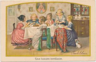 Une historie terrifiante / Children, girls, Selco No. 1014. s: Pauli Ebner