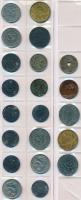 73db vegyes magyar és külföldi fémpénz albumba rendezve, közte német, holland, spanyol pénzek T:vegy...