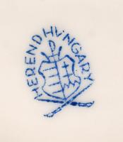 Herendi Viktória mintás áttört kosárka, kézzel festett, hibátlan, jelzett, 11x7x3 cm