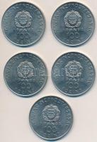 1980. 100Ft Ni "Szovjet-magyar közös űrrepülés" (5x) T:BU