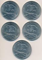 1980. 100Ft Ni "Szovjet-magyar közös űrrepülés" (5x) T:BU