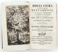 Ignatio Weitenauer: Biblia sacra utriusque testamenti... Augustae Vindel, 1773, Fratrum Ignatii et A...