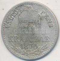 1870KB 10Kr Ag "Váltó Pénz" T:3