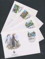 WWF block of 4 + 4 FDC, WWF négyestömb + 4 FDC