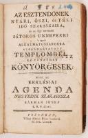 Kárman Jó'sef: At esztendőknek nyári, öszi, és téli idő szakaszaira, és az úgy nevezett sátoros ünnepekre 's egyéb alkalmatosságokra alkalmaztatott templombeli közönséges könyörgések... IV. kötet. Posonban, 1789, Véber Simon Péter betüivel. Félbőr kötésben, viseltes állapotban.