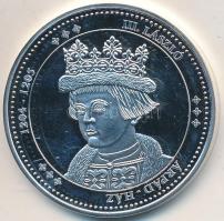DN "Magyarország Keresztény Királyai / III. László" Ag emlékérem (20,2g/0.333/38,36mm) T:P...