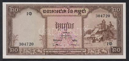 Kambodzsa/Királyság 1969. 20R ritkább szignatúra! T:I