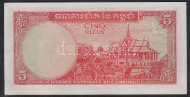 Kambodzsa/Királyság 1963. 5R ritka szignatúra! T:I