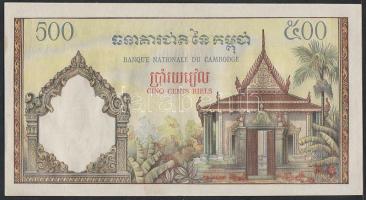 Kambodzsa/Királyság 1958. 500R ritka szignatúra! T:I