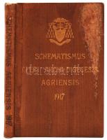 Schematismus Cleri Archi-Diocesis Agriensis. Agriae, 1917, Typis Lycei Archi-Episcopalis.Foltos, egészvászon kötésben.