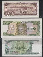 Kambodzsa 1990-92. teljes sor 50R, 100R, 200R, 500R, 1000R, 2000R 6 klf bankjegy T:I