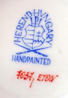 Herendi Eton mintás porcelán váza, kézzel festett, hibátlan, jelzett, m: 17 cm