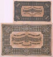 1920. 500K "Orell Füssli Zürich" + 1923. 500K "Magyar Pénzjegynyomda Rt. Budapest&quo...